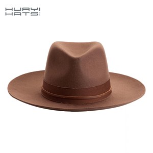 قبعات نسائية قبعات الكنيسة حافة الرجل الرجل سادة صوف عالية الجودة قبعات واسعة - Product Image 1