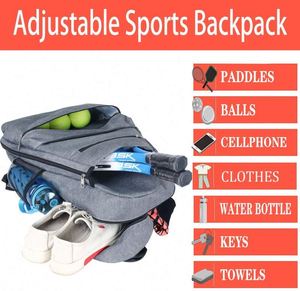 Muestra gratuita, precio de fábrica, bolsa impermeable para raquetas, mochila deportiva, bolsa para palas, bolsa para tenis y pickleball - Product Image 3