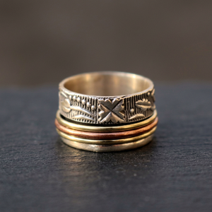 Modern Design High Quality <b>Spinner</b> Handmade <b>Ring</b> 925 Sterling Silver Jewelry Wholesale Factory Price - Product Image 3
