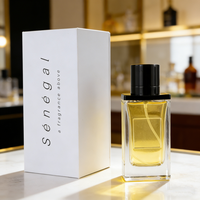 Flacon de parfum vide en verre de luxe personnalisé, 30 ml, 50 ml, 100 ml, avec bouchon magnétique, couvercle carré noir, design de créateur, rechargeable, avec boîte