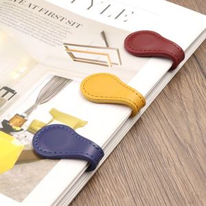 Magnetic PU Leather <b>Bookmark</b> Colorful Magnet Book Marks Retro Magnet Page Markers Clips - Product Image 3