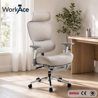 Chaise de bureau ergonomique moderne et confortable avec siège en cascade pour soulagement de la pression avant, hauteur réglable, pivotante, vente en gros