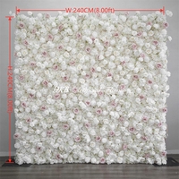 DKB Vente en gros de fleurs de rose 3D 5D faites à la main, décoration murale enroulable pour mariage, décoration florale pour la fête des mères et Noël, taille personnalisable