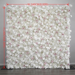 DKB - Rollo de Pared de Flores de Rosa 3D 5D Hechas a Mano al por Mayor, Arreglos Florales para Bodas, Decoración Floral de Pared - Product Image 2