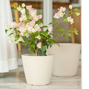 Fleid Contemporary Floor Vase-Lightweight Durable Polyethylene Eco-Friendly Reusable Fade Resistant Unbreakable Wide Mouth High - Product Image 1