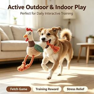 Juguete Masticable <span class=keywords><strong>de</strong></span> Peluche Personalizado al por Mayor para Perros - Juguetes Duraderos y Ecológicos <span class=keywords><strong>de</strong></span> Algodón con Forma <span class=keywords><strong>de</strong></span> Flamenco y Cuerda <span class=keywords><strong>de</strong></span> Pavo - Product Image 4