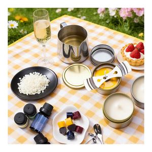 White <b>Candle</b> Jar With Lid Luxury Packaging for Scented Soy Wax Boutique Merchandising Wedding Favor Collection - Product Image 4
