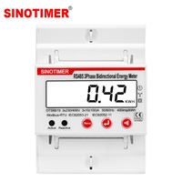 Compteur d'énergie bidirectionnel triphasé DTS6619-042 4P RS485 Modbus RTU sur rail DIN, compteurs de puissance KWh, tension, courant, fréquence, wattmètre Z25