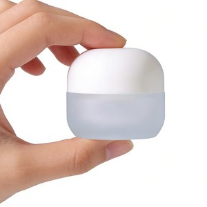 Dispensador de Jabón Líquido, Botella de Vidrio Vacía de 20g, Tapa Blanca Esmerilada, Diseño Minimalista, Uso de Escritorio - Product Image 1