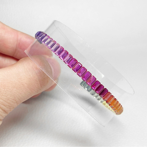 Hailer Pierre précieuse synthétique de laboratoire de couleur arc-en-ciel, taille émeraude saphir, 3x5, saphir synthétique rubis - Product Image 3