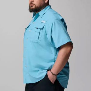 Haut de pêche à la truite corail à capuche, motif camouflage canard, protection UV personnalisée, avec chemise de pêche boutonnée légère et haute visibilité style western - Product Image 4