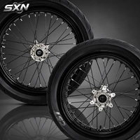 Kit de roues et pneus électriques Sur-Ron Ultra Bee Supermoto 17 pouces, argent, CNC, haute performance, pièces de modification pour moto tout-terrain