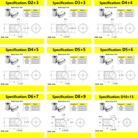 Piston à ressort à bille en acier inoxydable usiné sur mesure par CNC, fixation par tension, broche de positionnement filetée à sertissage pour l'automatisation