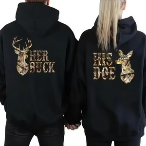Sweat-shirts pour couples tendance, design personnalisé, coton lourd de haute qualité, impression sérigraphique, pour hommes - Product Image 3