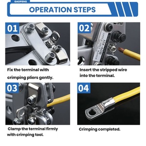 Gaopeng điện SC Cáp Lugs SC4-<span class=keywords><strong>6</strong></span> & SC25-8 ống đồng đóng hộp thiết bị đầu cuối dây Mũi thiết bị đầu cuối - Product Image 6