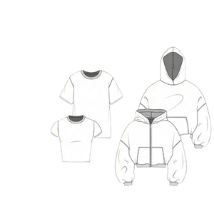 เสื้อสเวตเตอร์ถักมีฮู้ดทรงโอเวอร์ไซส์สำหรับผู้ชาย สีพื้น สวมใส่สบายๆ ในฤดูใบไม้ร่วง ทรงปกติ มีกระเป๋า - Product Image 1