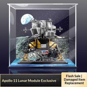 Módulo <span class=keywords><strong>Lunar</strong></span> Apollo 11 10266 Caja Sorpresa Coleccionable con Tapa Antipolvo 0.5kg Transparente para Almacenamiento de Escritorio y Exhibición de Juguetes - Product Image 3