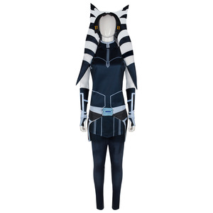 Costume de cosplay Ahsoka Tano, ensemble complet, impression par sublimation, kit en polyester pour jeu de rôle d'anime - Product Image 3