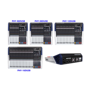 Mezclador de <span class=keywords><strong>Audio</strong></span> Amplificado de 16 Canales PHY-16D, Consola para DJ de 350W*2 con 99 Efectos DSP, Bluetooth, USB/SD, Alimentación Phantom de 48V - Product Image 2