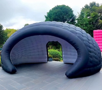 Carpa Circular Inflable para Exteriores de 6-8 pies x 10-12 pies, Impermeable, de Fácil Montaje, para Publicidad, Campamento, Exposiciones, de PVC, Móvil