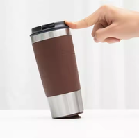 Nouvelle Tasse à Café Isotherme de Luxe 450 ml en Acier Inoxydable 18/8 à Double Paroi avec Logo Personnalisé et Deux Couvercles Disponibles – Collection 2026 Emerit Factory