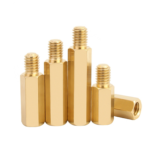 Separador hexagonal de cobre de una sola cabeza, espaciador de latón para placa base, tuerca de soporte para columna - Product Image 3