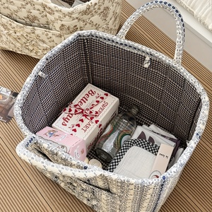 Panier de rangement pliable de grande taille |   Panier à linge portable épais <span class=keywords><strong>en</strong></span> <span class=keywords><strong>toile</strong></span> matelassée avec poignée <span class=keywords><strong>en</strong></span> tissu pour divers usages LG-Q027 - Product Image 3