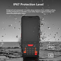 Escáner de Código QR Inalámbrico con Doble SIM IP67, Teléfono Móvil Inalámbrico, PDA Portátil con Android 12, Escáner de Código de Barras