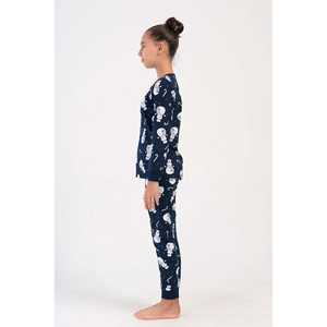 Conjunto de pijama de leggings de manga larga con puños y detalle de lazo para niña, tallas 7-8 y 13-14 - Product Image 3