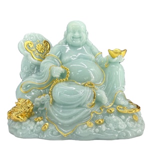 Ginseng <strong>Buddha</strong> <strong>Ornaments</strong> Cloth Bag Maitreya <strong>Buddha</strong> Ruyi Fortune <strong>Buddha</strong> Statue Home Offerings Living Room Decorations - Product Image 1