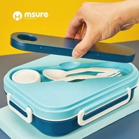 Boîtes à lunch Bento en PP, 5 couches, grande capacité moderne de 1,4 L, sans BPA, étanches, réutilisables, contenants alimentaires écologiques pour
