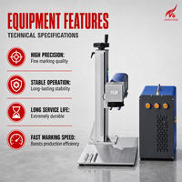 Marqueur laser à fibre refroidi par air de type split CKMACHINE pour le marquage de plaques métalliques dans les petites ateliers de travail du métal à démarrer.