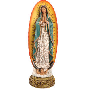 Artesanías de resina personalizadas-Base de cajón de estatua de Nuestra Señora de <span class=keywords><strong>Guadalupe</strong></span> figuras religiosas para iglesia para decoraciones navideñas - Product Image 3