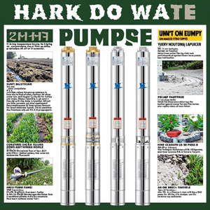 Bomba de Agua Sumergible para Pozos Profundos, Serie WSDS, con Interruptor Automático AC/DC, Alta Presión, Multietapa, 1-2HP, para Agricultura - Product Image 2