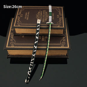 ดาบของเล่นดาบปิศาจสังหารดาบ26ซม. เสาลม shinazugawa <span class=keywords><strong>nichirin</strong></span> ซามูไรมีดพวงกุญแจขนาดเล็กเครื่องประดับของขวัญ - Product Image 2