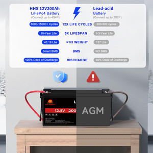 卸売家庭用エネルギー貯蔵バッテリー12V 24V 48V 50AH 100Ah 200Ah 300Ah 400Ah 460Ah 4600Ah Bluetooth IP65 Lifepo4ソーラーバッテリー - Product Image 5