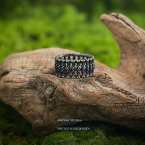Gotik <span class=keywords><strong>Punk</strong></span> <span class=keywords><strong>Retro</strong></span> siyah adam yüzük kişiselleştirilmiş takı paslanmaz çelik yüzük adam için - Product Image 2