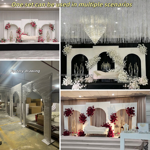 LEDA Professional Classic New Arrival Simple Luxury Modern White Acrylic Wedding <b>Backdrop</b> for Wedding Events <b>Party</b> Decor - Product Image 4