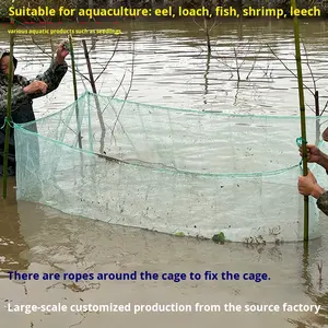 Nasse de pêche en PE multifilament épaissi, design sans nœuds, flottante, pour alevins d'anguille, longueur 8 - Product Image 4