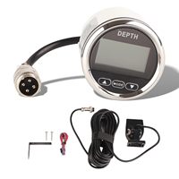 Kit sondeur de profondeur SX-TECH DC 12V IP67 avec transducteur à piston, rétroéclairage blanc, affichage numérique pour yachts, bateaux de pêche, marine