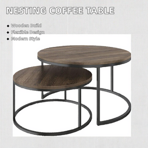 โต๊ะกาแฟซ้อนทันสมัยพร้อมขาแก้วโลหะตกแต่งแบบผสมผสานการออกแบบสำหรับห้องนั่งเล่นปรับแต่งเฟอร์นิเจอร์ภายในบ้าน - Product Image 2