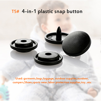 Kancing kaus mewah plastik Matte T5 kustom untuk garmen anak