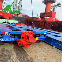 Semi-remorque modulaire hydraulique robuste de 200 tonnes pour le transport de bateaux, à plateau surbaissé