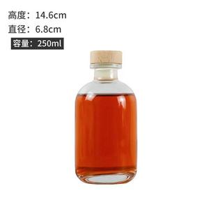 Frascos de Vidrio Transparente/Esmerilado de 250ml/375ml/500ml con Tapa de Madera, Estilo Vintage, Herméticos y <span class=keywords><strong>a</strong></span> Prueba de Fugas para Almacenar Licores, Whisky y Más - Product Image 5