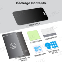 Protecteur d'écran anti-rayures AAA, anti-empreintes digitales, anti lumière bleue, protecteur d'écran de confidentialité à 360 degrés pour iPhone 16 Plus