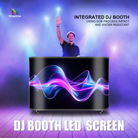 Table de DJ portable avec écran LED, protection IP54, résistant à l'eau à l'avant, P1.86 P2.5, pour intérieur et extérieur