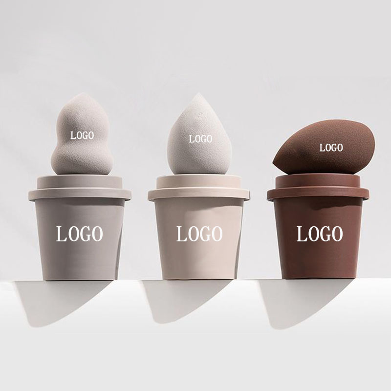Customizable Beauty Cosmetic Blender Private Label Latex-Free Coffee Cup Makeup Sponge for Enhancing Your Makeup Skills