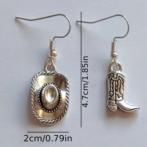 Accesorios Punk Western Cowboy Style Boots Pendientes - Product Image 3