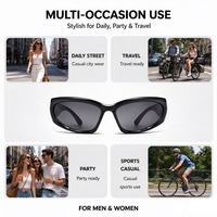 Lunettes de soleil futuristes Y2K, style cyberpunk, ovales, protection UV, pour sports de plein air, hommes et femmes