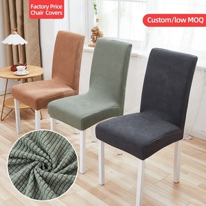 Wholesale Eco-Friendly Durable Simple Elastic Thick All-Season Hotel <strong>Chair</strong> Slipcovers <strong>Half</strong> <strong>Chair</strong> Seat <strong>Covers</strong> Spandex/Polyester - Product Image 5